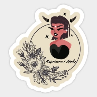 Capricon Girl Sticker